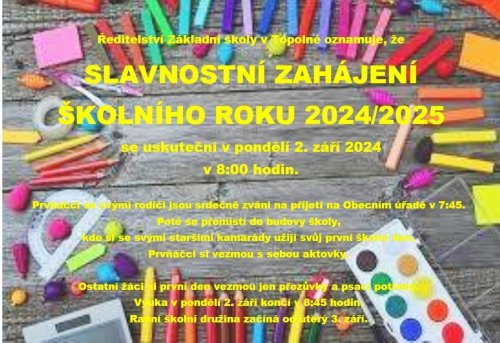 Zahájení školního roku 2024/2025